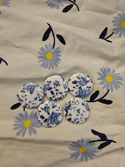 1.25" porcelain theme button pin