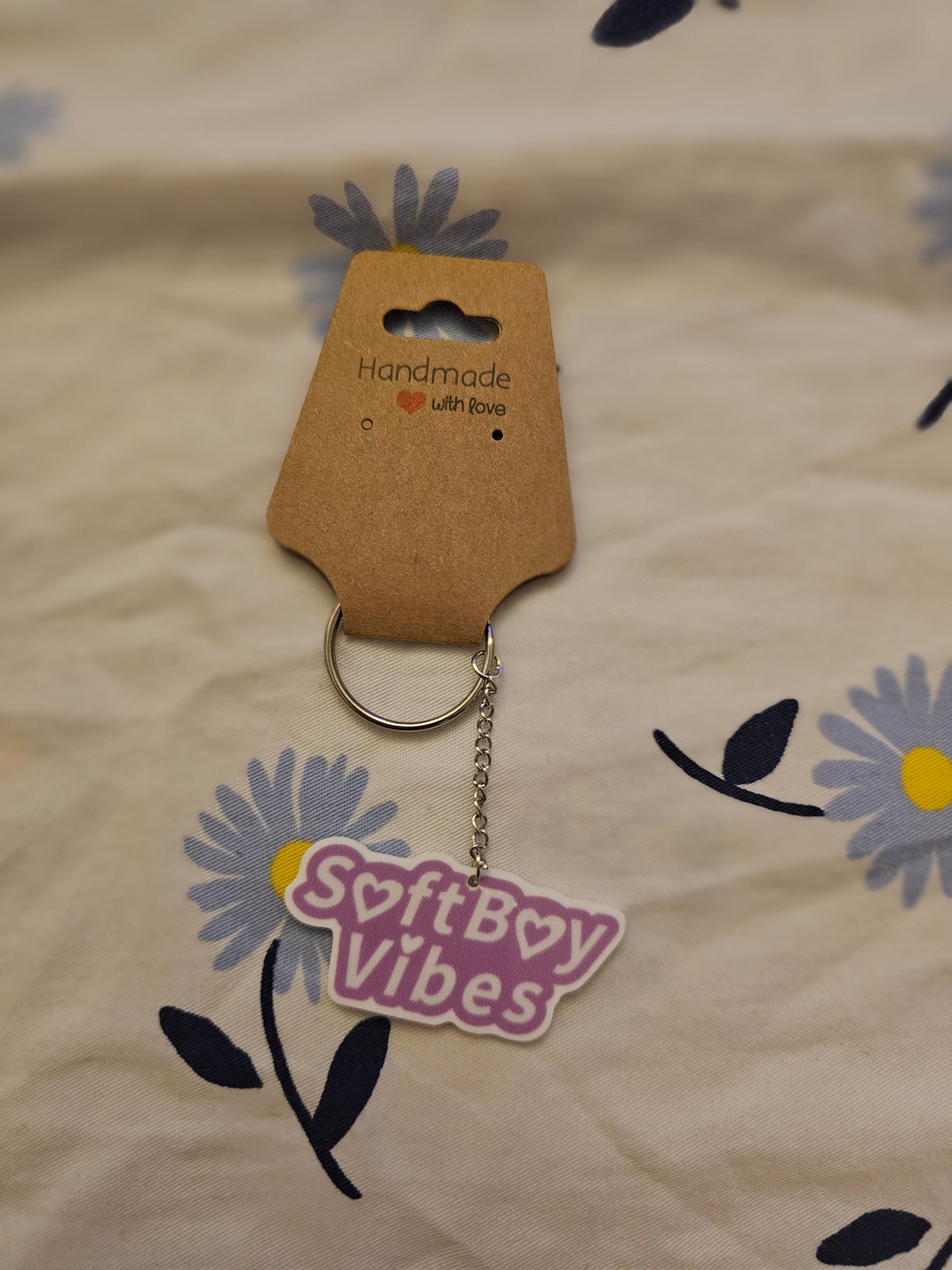 Soft boy vibes keychain