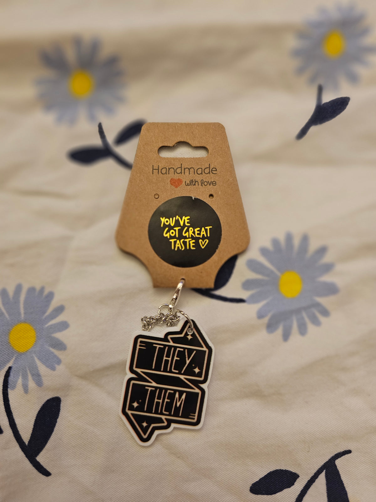 They/Them pronoun Keychain