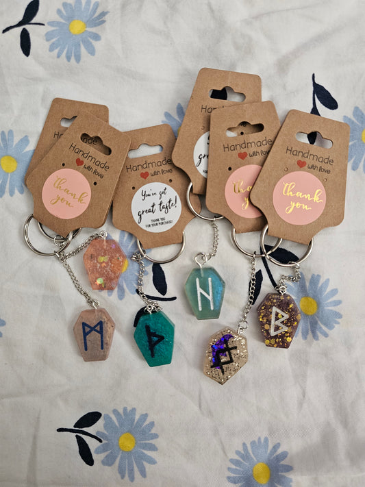 Runic Coffin Keychains