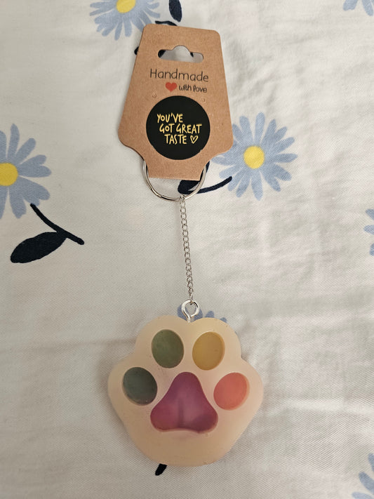 Pride Paw Keychain